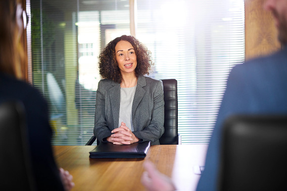 Interview with a serious tone